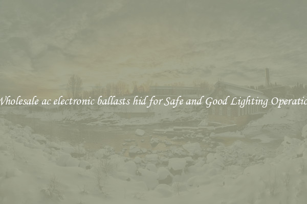 Wholesale ac electronic ballasts hid for Safe and Good Lighting Operation