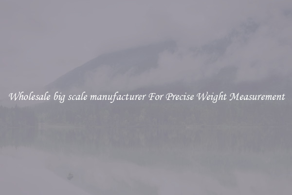 Wholesale big scale manufacturer For Precise Weight Measurement