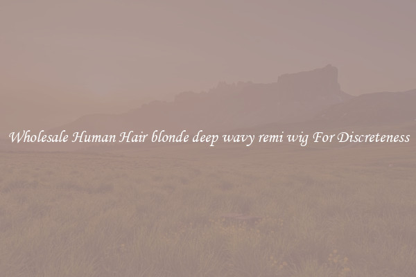 Wholesale Human Hair blonde deep wavy remi wig For Discreteness