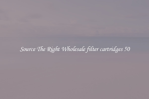 Source The Right Wholesale filter cartridges 50