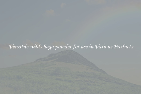 Versatile wild chaga powder for use in Various Products