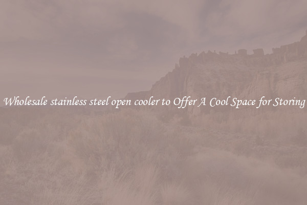 Wholesale stainless steel open cooler to Offer A Cool Space for Storing