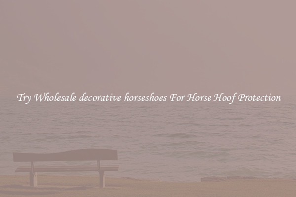 Try Wholesale decorative horseshoes For Horse Hoof Protection