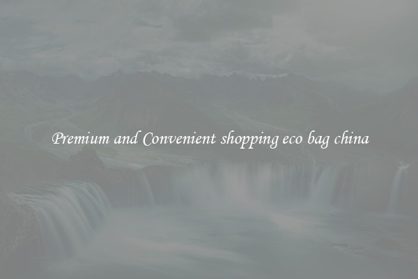 Premium and Convenient shopping eco bag china