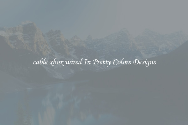cable xbox wired In Pretty Colors Designs