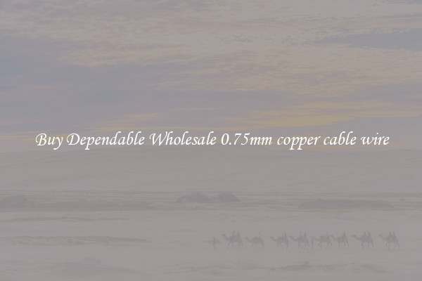 Buy Dependable Wholesale 0.75mm copper cable wire
